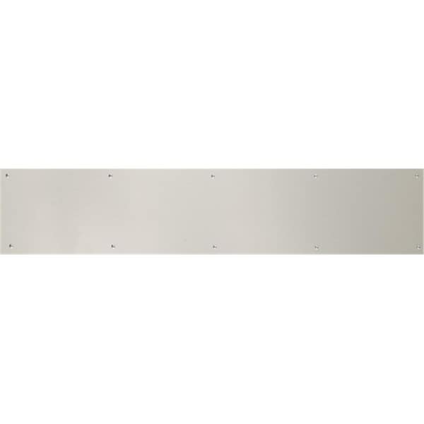 Brass Accents 8 in. x 40 in. Kick Plate Satin Nickel-Aluminum Adhesive Mount A09-P0840-670ADH - main